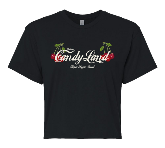 Candy Land Crop Tee (Black)