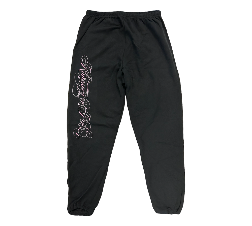 Rhapsody In Pink Sweat Pants (Black)