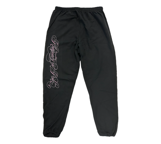 Rhapsody In Pink Sweat Pants (Black)